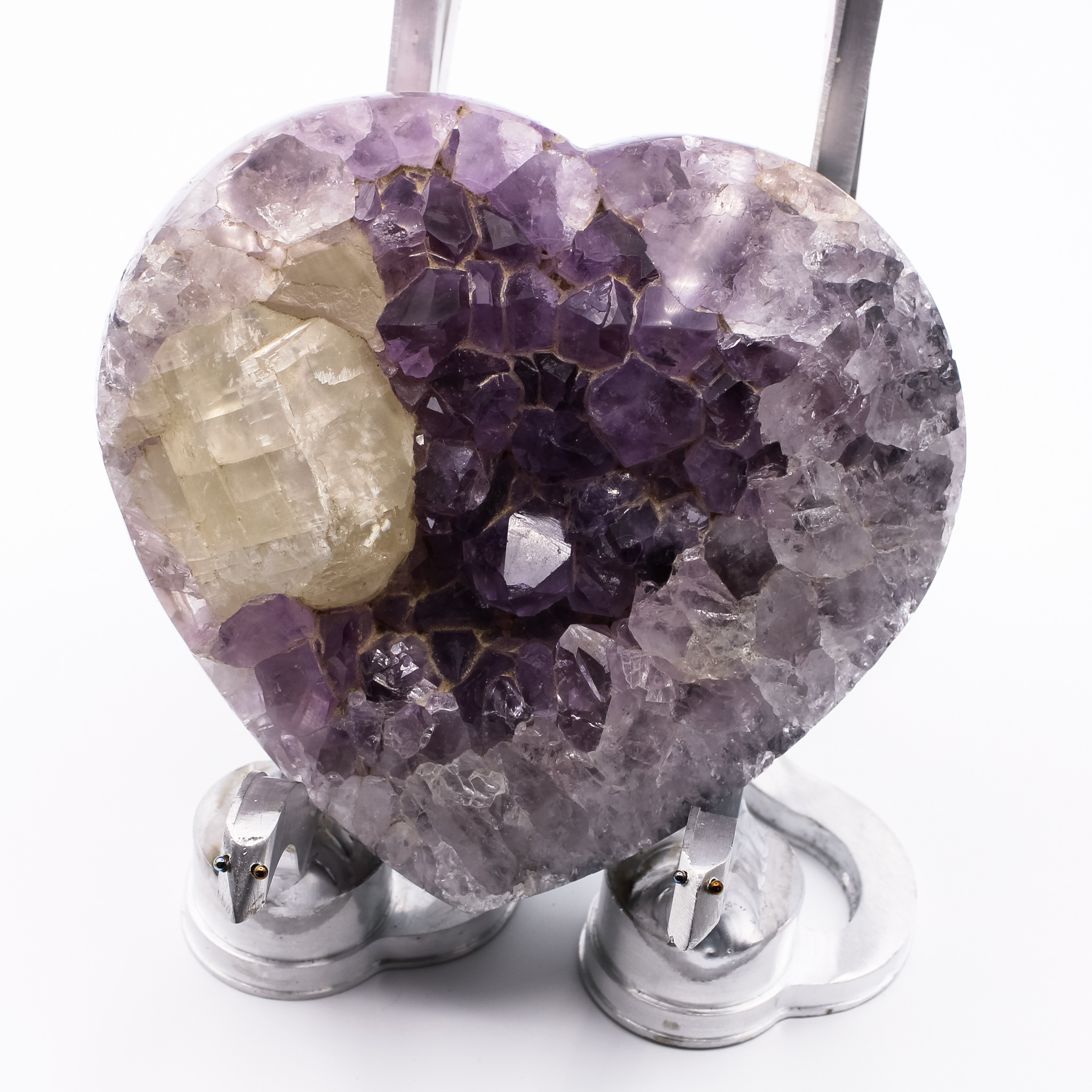 Amerthyst Heart with Calcite