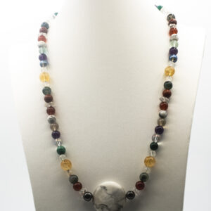Focus and Concentration Necklace w Howlite Center Stone