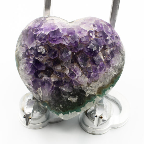 Amethyst Heart with Agate Edge