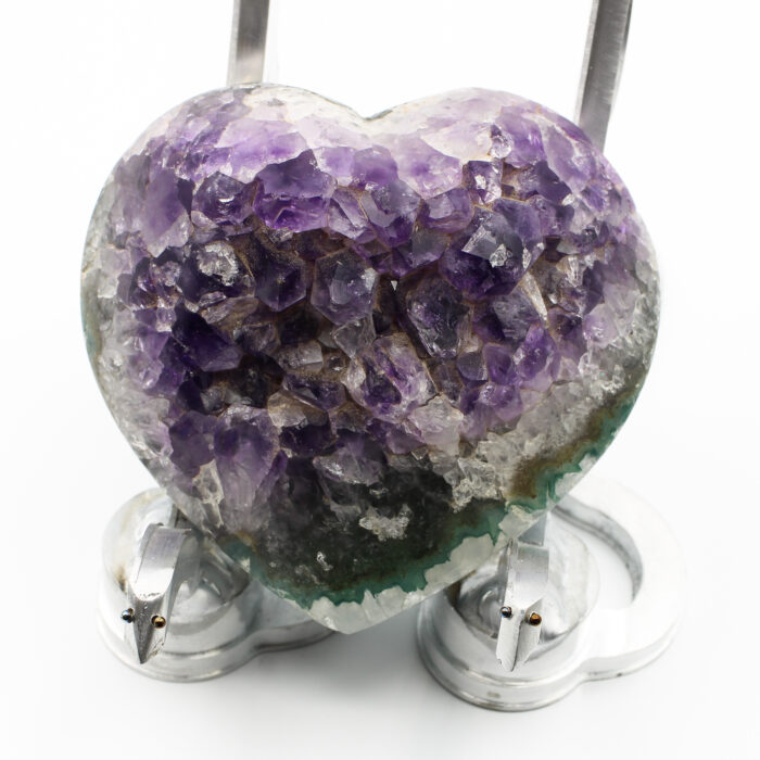 Amethyst Heart with Agate Border
